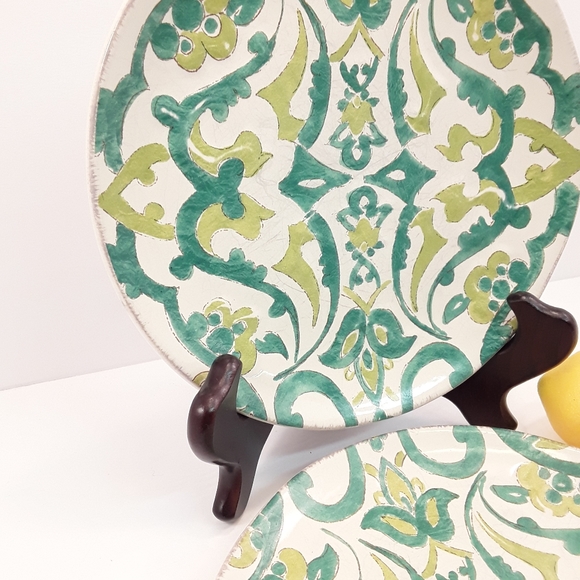 2 Williams-Sonoma Earthenware Green Dessert Plates - Picture 5 of 6